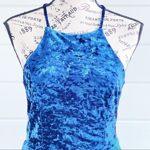 Lulu’s Dancing Queen Velvet Backless Skater Dress - Picture 5 of 16